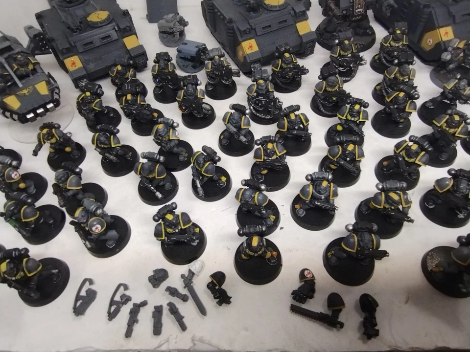 warhammer 40k primogénitos marines espaciales ejército lote escorpiones rojos metal pintado Foto 3 de 4