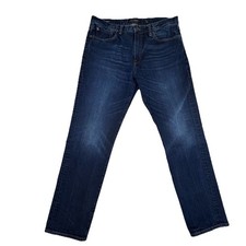 Lucky Brand 221 Original Straight Men's Sz 36x32 Blue Med Wash Denim Whiskering