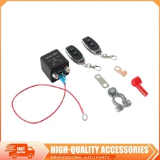 Wireless Dual Remote Car Battery Disconnect Relay Master Kill 12V Cut-off Switch