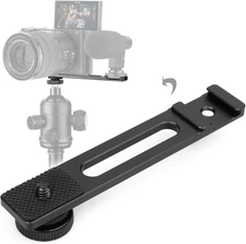 Cold Shoe Bracket Extension Bar, Hot Shoe Extension, Microphone Mount with 1/4''