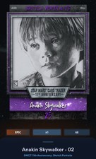 Anakin Skywalker Purple Star Wars Card Trader 11th Anniversary Sketch Portraits