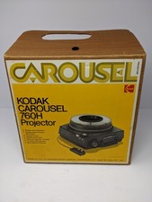 Vintage Kodak Carousel 760H Auto Focus Slide Projector w/ 140 Tray Box Manual
