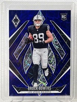 2024 Panini Phoenix - Rookies Brock Bowers #165 Blue Lazer #/125 RC LV Raiders