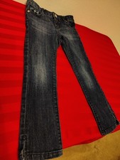 Vintage Gymboree Girls Skinny Jeans Size 4 Wash Adjustable Waist Embroidered