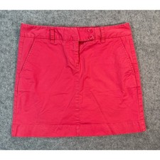 Vineyard Vines Womens Pink Chino Mini Skirt Stretch Cotton Preppy Size 4
