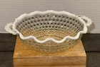 Vintage Anchor Hocking Moonstone Opalescent Bowl W Handles