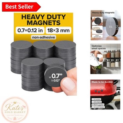 Durable Non-Corrosive Round Magnets Pack of 30 for Office and Home Organization
