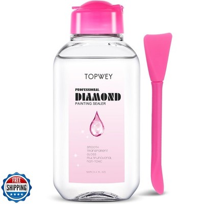 Diamond Painting Sealer, Topwey Diamond Painting Adhesive with Applicator Hel