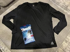 Lot Of 2 Men’s Base Layer Long Sleeve Black Reebok Shirts New Size 2XL