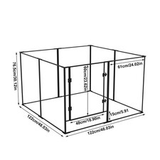 8 Panel Acrylic Pet Playpen Transparent Puppies Dog Pen Whelping Indoor Fence
