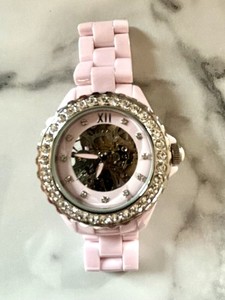 Real Collectibles by Adrienne Pink Baguette Crystal Bezel Watch B6077 Shop Real Collectibles by Adrienne Watches for Women on  main image 3