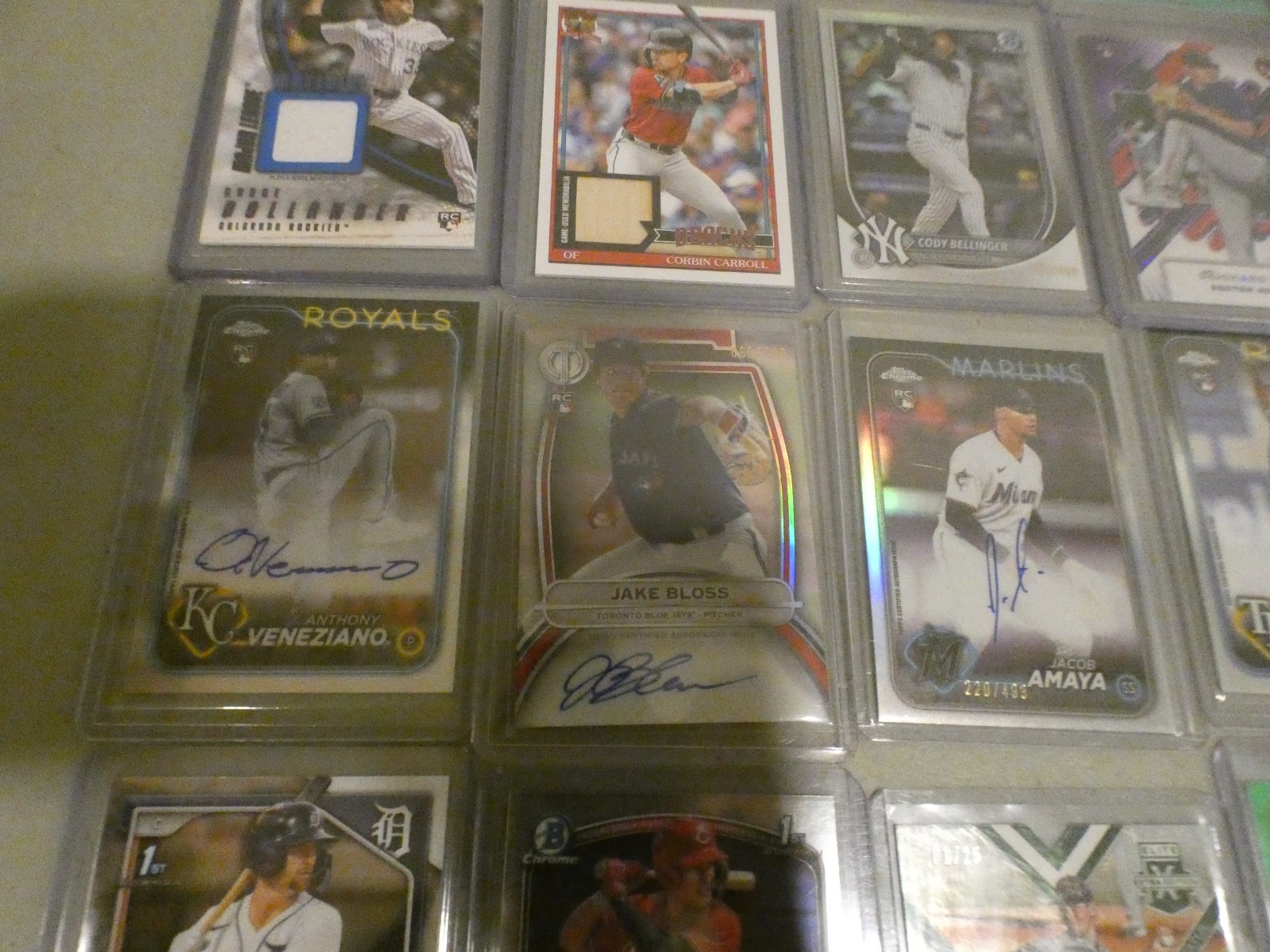 27 Baseball Cards Lot Autos Numbered Bowman Chrome Finest Rookies Vets Mix MLB view 7