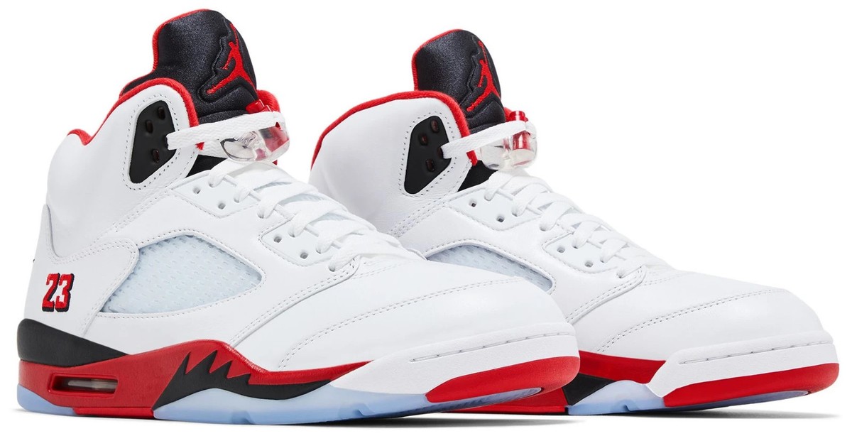 Nike Air Jordan 5 Retro Fire Red 2025 HQ7978-101 Men's Shoes
