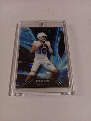 2023 Drake Maye 4/6 Wild Card Wild Chrome Blue Swirl Blue Ice Prizm