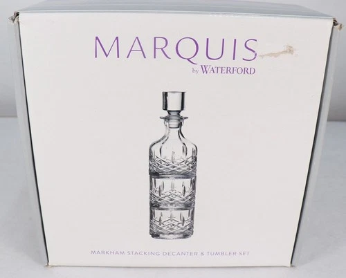 Marquis by Crystal Waterford Markham Stacking Decanter & Tumbler pair - Thumbnail 5