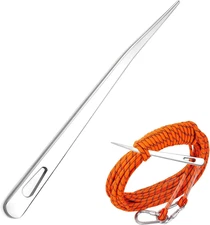 Stainless Steel Marlin Spike and Paracord Needle Tool, Rope Pusher and Splicing 