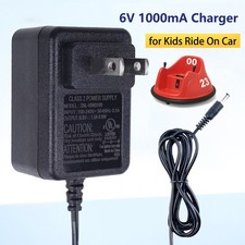 6V Jeep SUV Bumper Power Adapter,6V Battery Charger for Kids Ride On Cars Toys