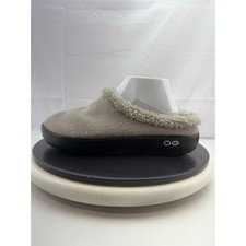Oofos Oocoozie Mule Mens Size 10 Gray Sherpa Comfort Recovery Slip On Shoes NEW