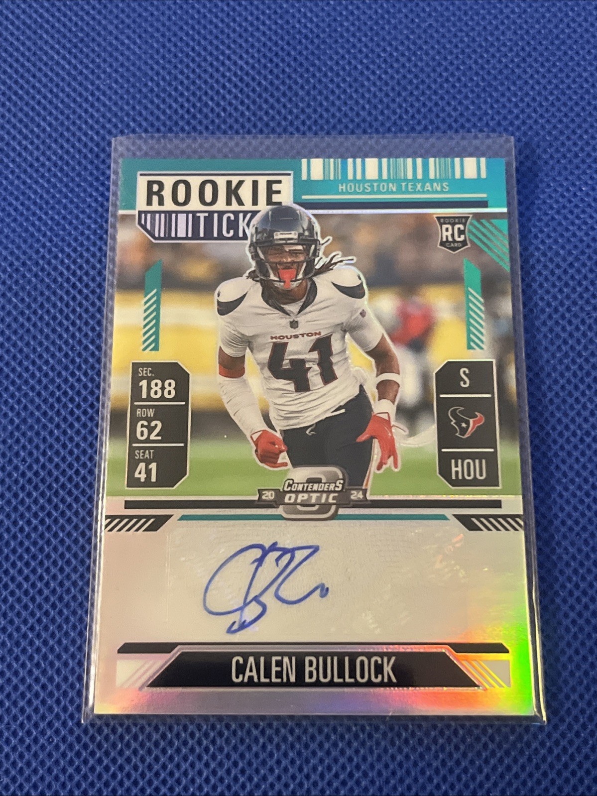 2024 Calen Bullock Optic Contenders Blue Rookie Ticket Auto 54/99 #178