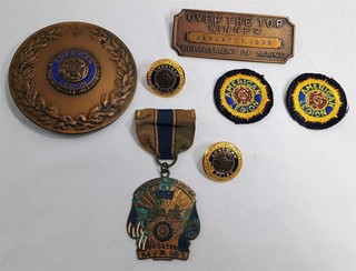 Vintage American Legion Lot Patches Buttons 1955 Medal 1935 Plaque parts
