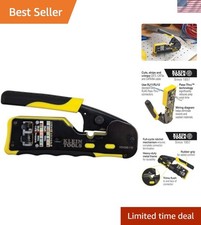 Ergonomic RJ11/RJ12 and RJ45 Crimper with Ratcheting Mechanism for Professionals