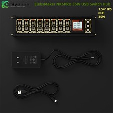 EleksMaker NK6PRO 35W USB Switch Hub 8CH USB Expansion Hub with 1.54" IPS