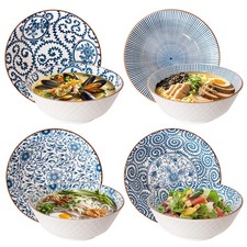 YALONG Ramen Bowls Set of 4, 40 oz 40 Oz Pattern-1