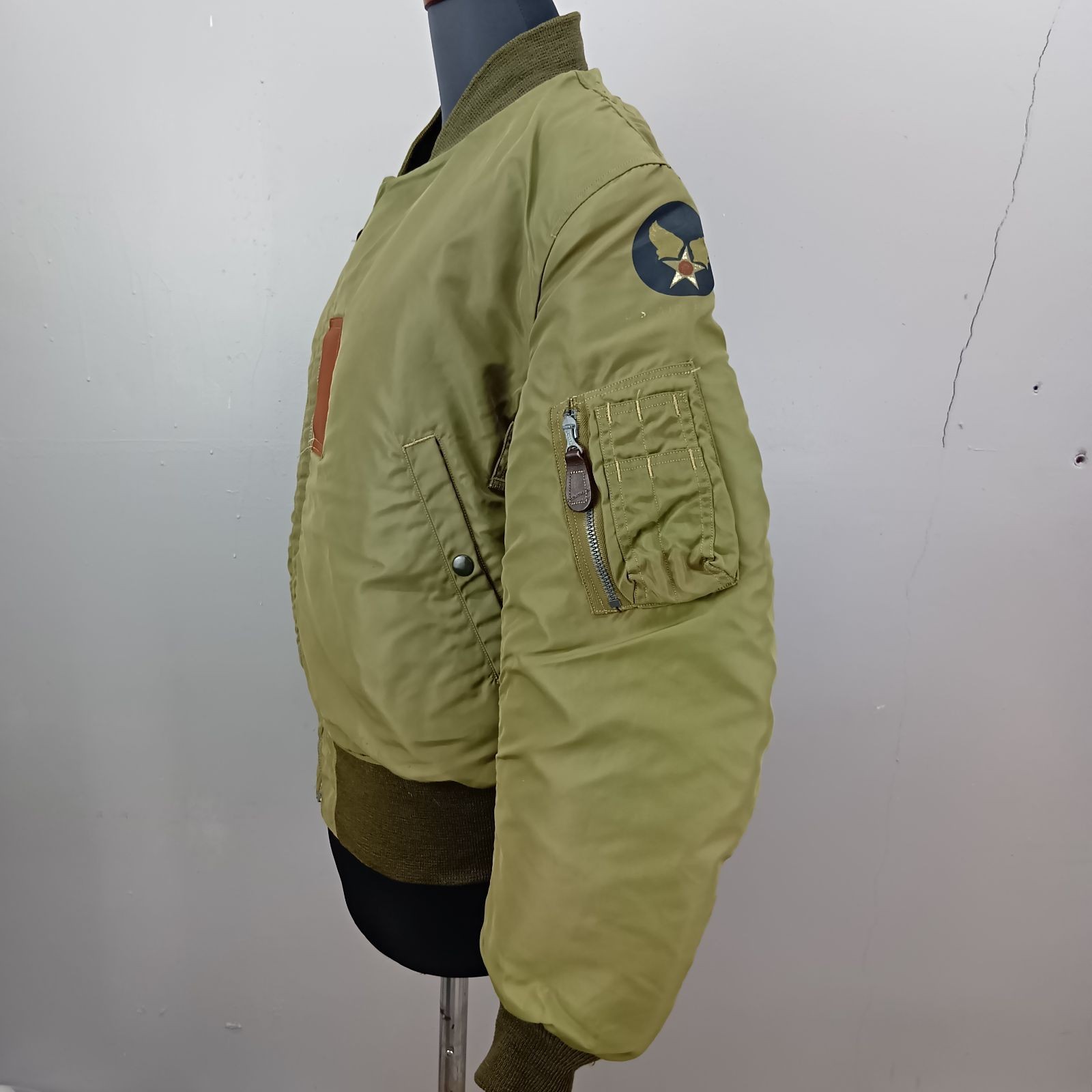 Buzz Ricksons B15B Flight Jacket Olive Green Size… - image 24