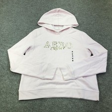 Aeropostale Hoodie Womens Medium Pink AERO Original Graphic Fleece Pullover