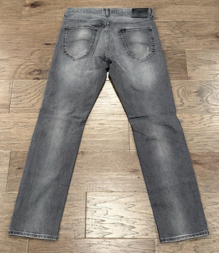 Men’s Size 32x32 Lee Gray Jeans Daren Button Fly Ripped Distressed - Picture 4 of 9