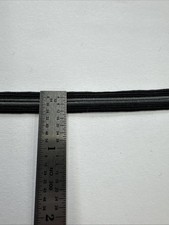 Rice Braid-3/8โ Black With Dark Grey Center Stripe Braid. 100 Yards. Made In USA