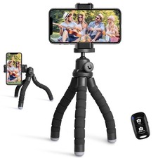 Phone Tripod, Portable and Flexible Tripods with Wireless Remote and Clip, Ce...