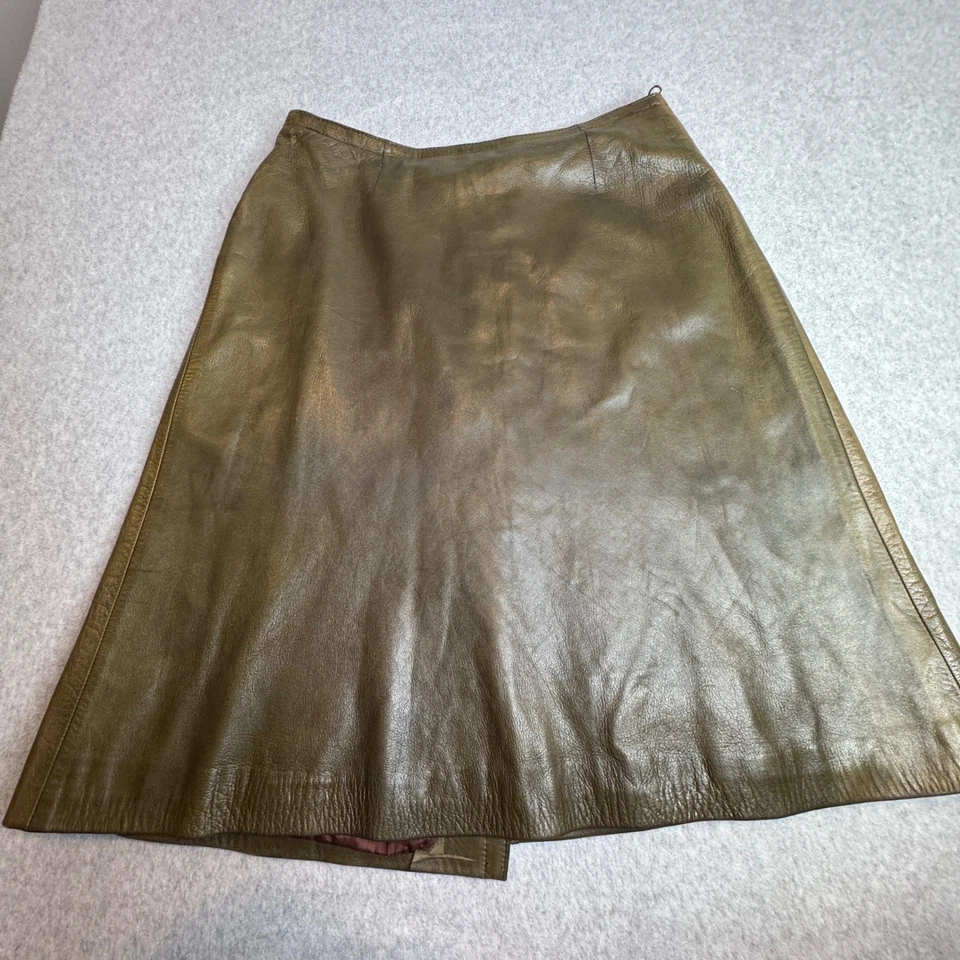 Vintage Gherardini Firenze Midi Skirt 1970 Made in Italy Leather Bonwit Teller - Image 3 of 4
