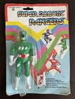 Power Rangers Bootleg Robotic Rangers Green Vintage New On Card Knockoff Toy