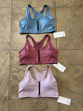 3 PAIR LULULEMON FRONT ZIP-UP SPORTS BRAS WOMENS SIZE XXL