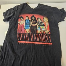 2015 Fifth Harmony 5H Reflection Summer Concert Tour Pop Rock T-Shirt medium