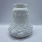 Antique Art Nouveau Deco Satin White Milk Glass Bulb Light Lamp Shade Pendant