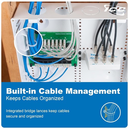 ICC 14” Plastic Structured Wiring Enclosure Media Enclosure UL Listed TAA - Picture 6 of 8