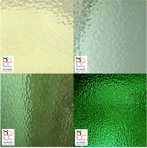 Wissmach 4 Sheet Mixed Color Variety Stained Glass Pack, Green, (4"X6") - Picture 2 of 2