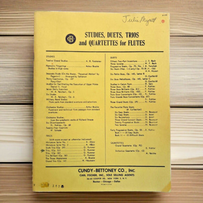 Flute Trio ~ Op. 53 ~ G. Kummer ~ 1940 ~ Cundy-Bettoney Co.