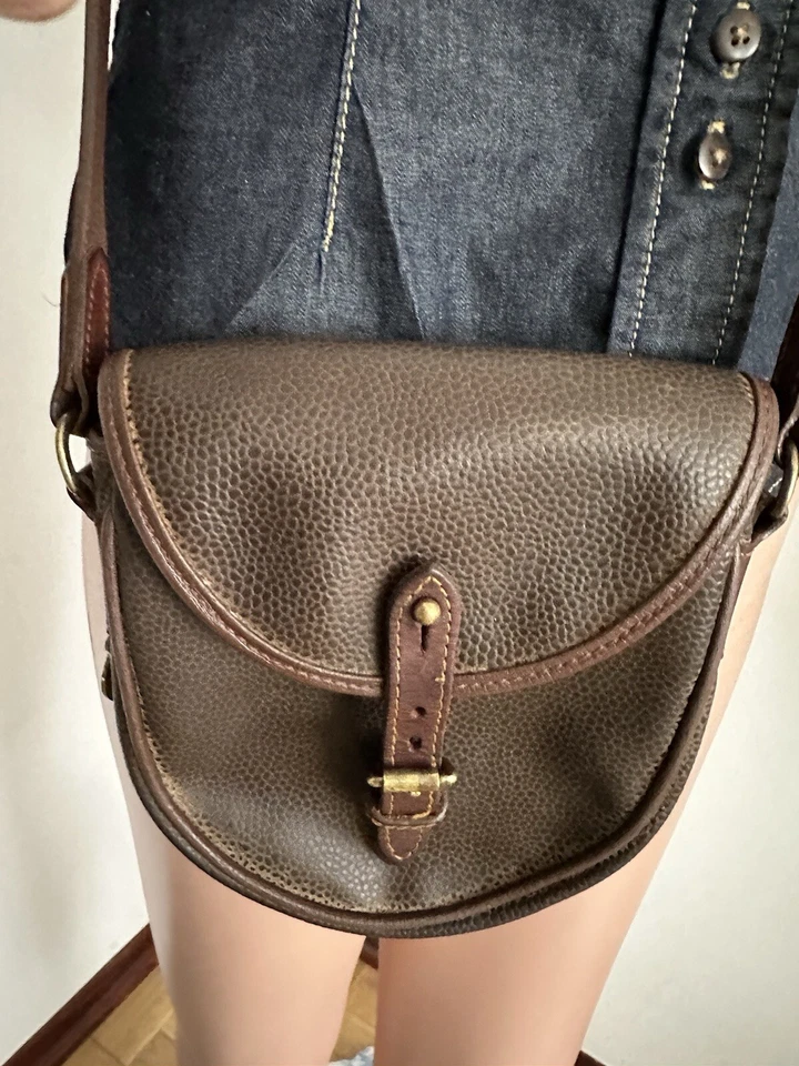 Bolso Bandolera Pequeño Vintage MULBERRY Grano Escocés Marrón Foto 3 de 4