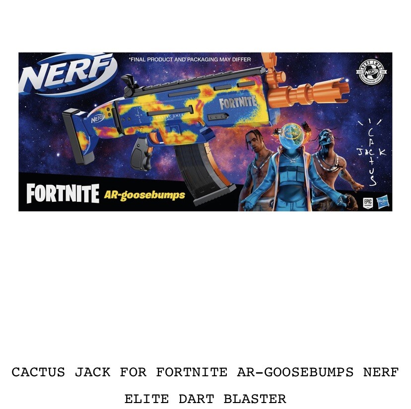 Cactus Jack Fortnite AR-Goosebumps Nerf Elite Dart Blaster