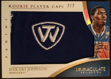 2015 Immaculate College Rookie Player Caps Brand Logo Dakari Johnson/2 KENTUCKY
