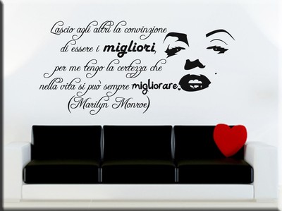 Adesivi Murali Frasi Marilyn Monroe Decorazioni Parete Wall Stickers Ws0601 Ebay