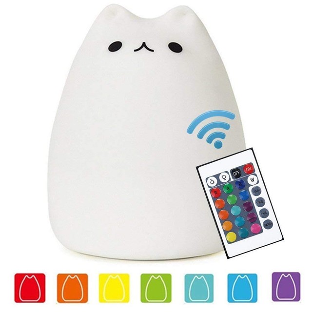 silicone cat night light