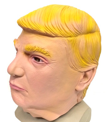 Donald Trump Latex Maske Vollkopf USA Präsident Party Haar Blond