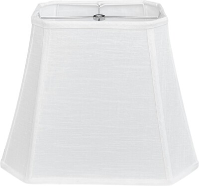TOOTOO STAR (6 x 9)'' x (11 x 14)'' x 10.5'' Linen Lamp Shade, Bell Cut White