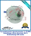 Synchronous Motor, Pyramid Motor, AC 230V (2; 5; 10; 15 RPM / TYC CW / KTYZ CW, CCW)