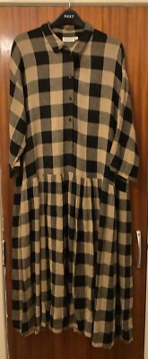 MASAI COPENHAGEN BLACK/TAN OVERSIZED DRESS WITH