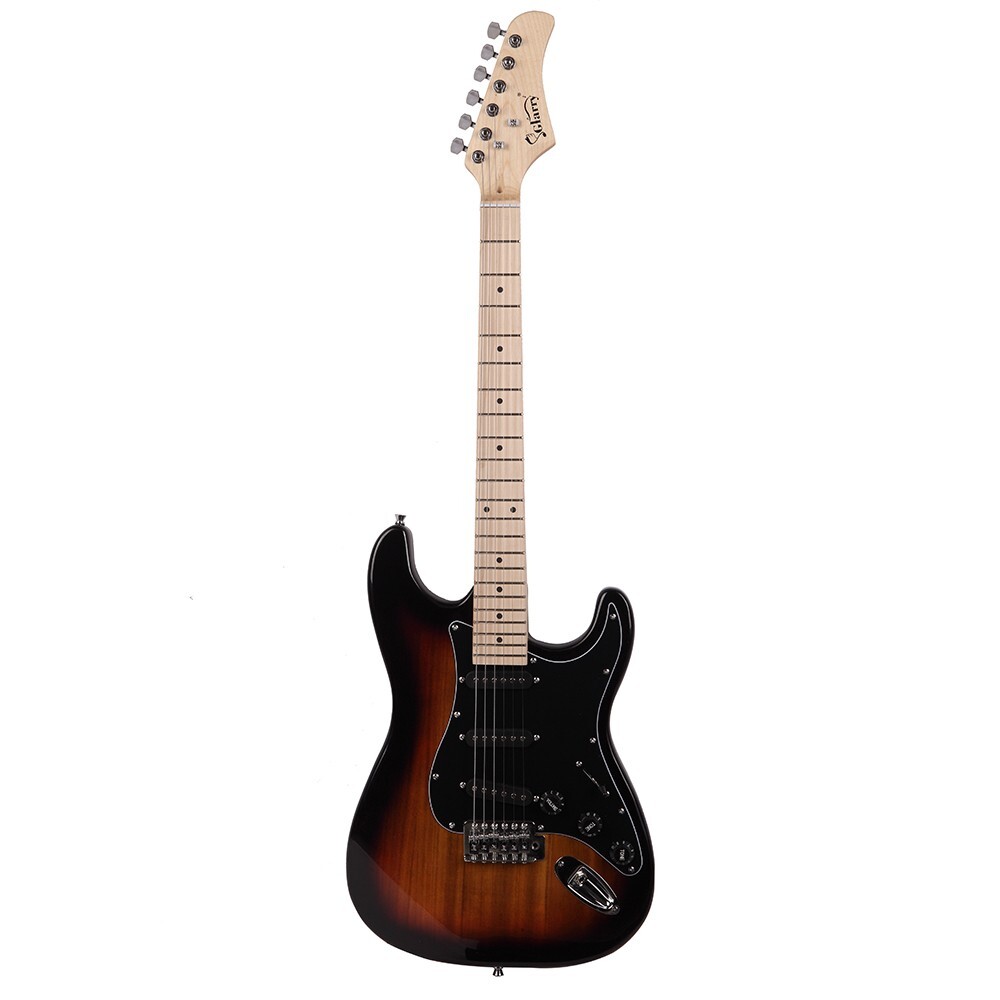 Glarry GST Stylish Electric Guitar Kit with Black Pickguard Amp
